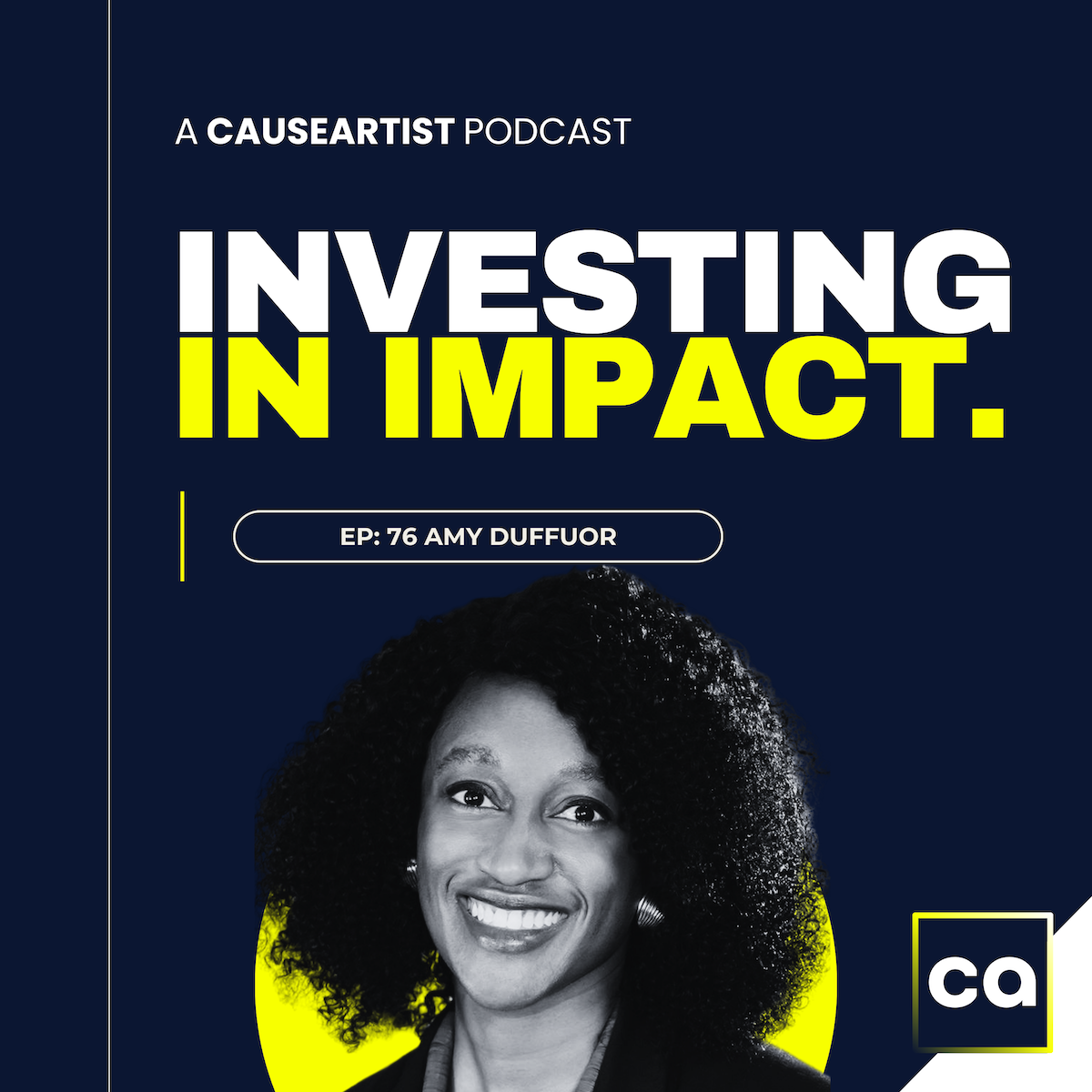 Investing in Impact podcast cover graphic for Azolla Ventures