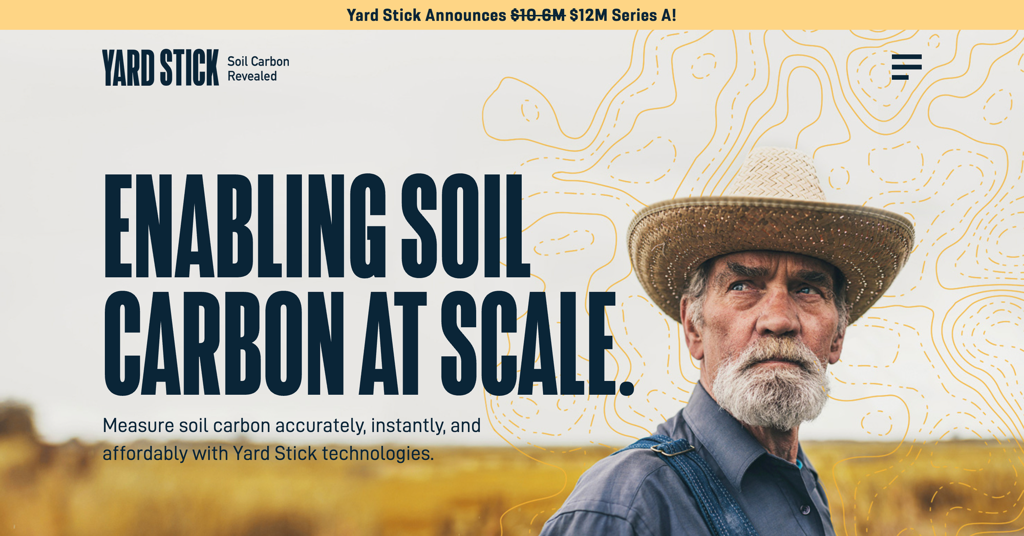 Yard Stick is designing a hand-held probe that can accurately and instantly measure soil carbon levels on-site. Their technology enables farmers to manage soil carbon levels without ever sending samples to a lab.