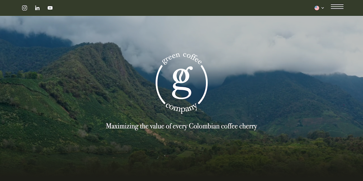 Green Coffee Company website header banner