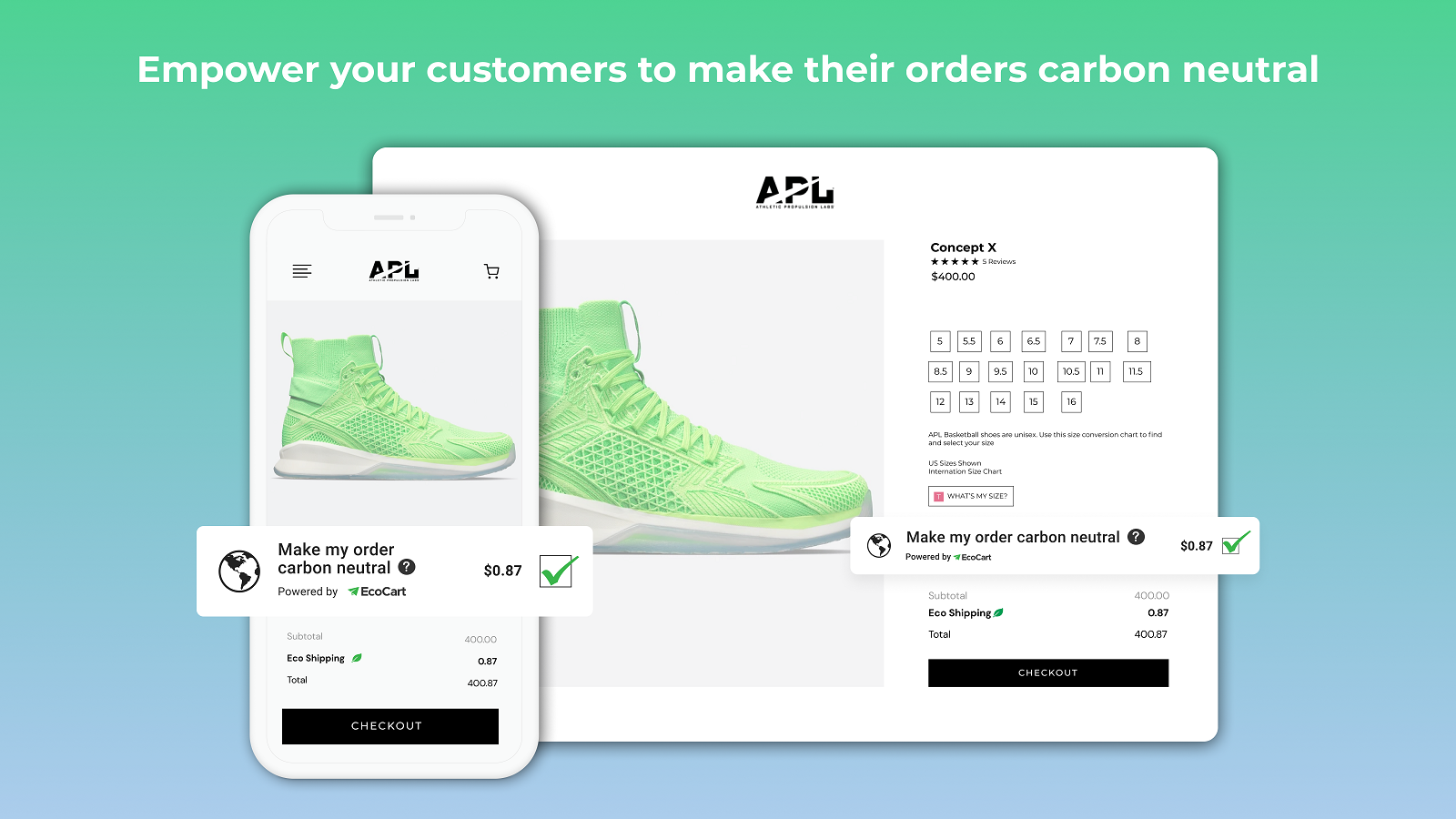 Best Shopify Apps That Give Back - EcoCart: Carbon Neutral Orders